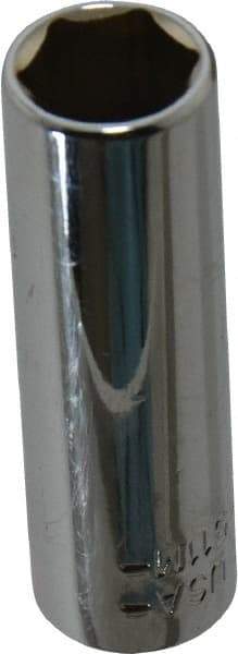 Blackhawk by Proto - 1/4" Drive, Deep Hand Socket - 6 Points, 1-15/16" OAL, Chrome Finish - Exact Tool & Supply