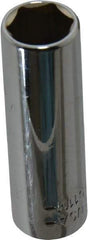 Blackhawk by Proto - 1/4" Drive, Deep Hand Socket - 6 Points, 1-15/16" OAL, Chrome Finish - Exact Tool & Supply