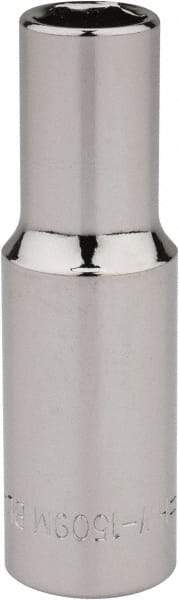 Blackhawk by Proto - 3/8" Drive, Deep Hand Socket - 6 Points, 2-7/64" OAL, Chrome Finish - Exact Tool & Supply