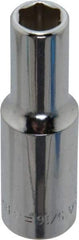 Blackhawk by Proto - 5/16", 3/8" Drive, Deep Hand Socket - 6 Points, 1-13/16" OAL, Chrome Finish - Exact Tool & Supply