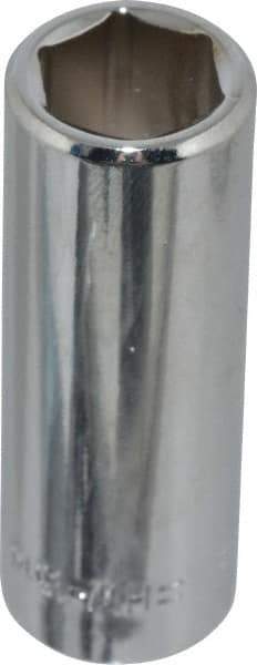 Blackhawk by Proto - 7/16", 3/8" Drive, Deep Hand Socket - 6 Points, 1-13/16" OAL, Chrome Finish - Exact Tool & Supply