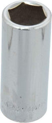 Blackhawk by Proto - 3/8" Drive, Deep Hand Socket - 6 Points, 2-7/64" OAL, Chrome Finish - Exact Tool & Supply