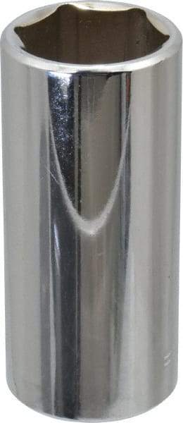 Blackhawk by Proto - 3/4", 3/8" Drive, Deep Hand Socket - 6 Points, 2-13/64" OAL, Chrome Finish - Exact Tool & Supply