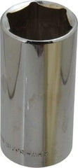 Blackhawk by Proto - 1", 3/8" Drive, Deep Hand Socket - 6 Points, 2-3/4" OAL, Chrome Finish - Exact Tool & Supply