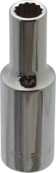 Blackhawk by Proto - 3/8" Drive, Deep Hand Socket - 12 Points, 2-7/64" OAL, Chrome Finish - Exact Tool & Supply