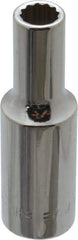 Blackhawk by Proto - 3/8" Drive, Deep Hand Socket - 12 Points, 2-7/64" OAL, Chrome Finish - Exact Tool & Supply