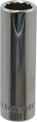 Blackhawk by Proto - 3/8" Drive, Deep Hand Socket - 12 Points, 1-13/16" OAL, Chrome Finish - Exact Tool & Supply