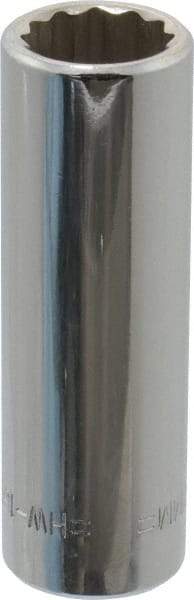 Blackhawk by Proto - 3/8" Drive, Deep Hand Socket - 12 Points, 1-13/16" OAL, Chrome Finish - Exact Tool & Supply