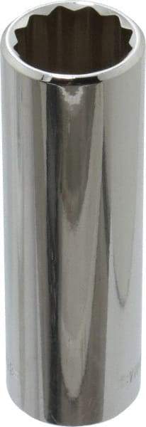 Blackhawk by Proto - 3/8" Drive, Deep Hand Socket - 12 Points, 2-3/4" OAL, Chrome Finish - Exact Tool & Supply