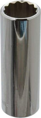 Blackhawk by Proto - 3/8" Drive, Deep Hand Socket - 12 Points, 2-3/4" OAL, Chrome Finish - Exact Tool & Supply