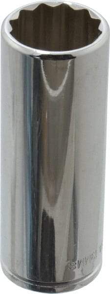 Blackhawk by Proto - 3/8" Drive, Deep Hand Socket - 12 Points, 2-3/4" OAL, Chrome Finish - Exact Tool & Supply