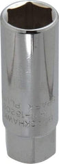 Blackhawk by Proto - 5/8", 3/8" Drive, Spark Plug Hand Socket - 6 Points, 2-1/2" OAL, Chrome Finish - Exact Tool & Supply