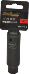 Blackhawk by Proto - 1/2" Drive 1/2" Deep Impact Socket - 6 Points, 3-5/16" OAL - Exact Tool & Supply