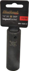 Blackhawk by Proto - 1/2" Drive 11/16" Deep Impact Socket - 6 Points, 3-5/16" OAL - Exact Tool & Supply
