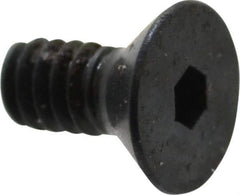 Camcar - #2-56 UNC Hex Socket Drive, 82° Flat Screw - Alloy Steel, Black Oxide Finish, Fully Threaded, 3/16" OAL - Exact Tool & Supply