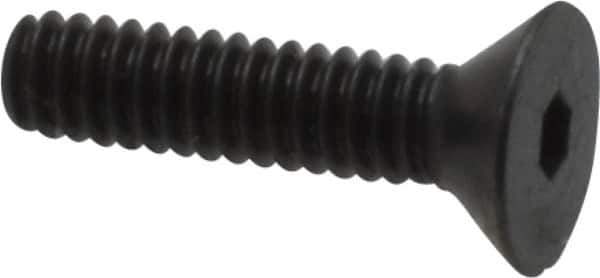 Camcar - #2-56 UNC Hex Socket Drive, 82° Flat Screw - Alloy Steel, Black Oxide Finish, Fully Threaded, 3/8" OAL - Exact Tool & Supply