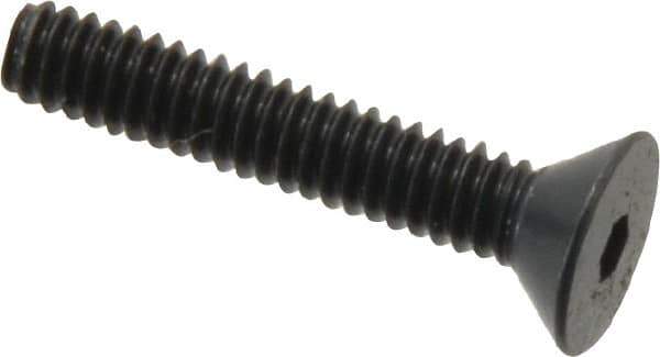 Camcar - #2-56 UNC Hex Socket Drive, 82° Flat Screw - Alloy Steel, Black Oxide Finish, Fully Threaded, 1/2" OAL - Exact Tool & Supply