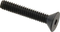 Camcar - #2-56 UNC Hex Socket Drive, 82° Flat Screw - Alloy Steel, Black Oxide Finish, Fully Threaded, 1/2" OAL - Exact Tool & Supply