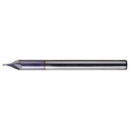 ‎0.021″ Dia. × 1/8″ Shank × 0.04″ DOC × 1-1/2″ OAL, Carbide TiCN, Spiral , 2 Flute, CW Helix, Ballnose End Mill - Exact Tool & Supply