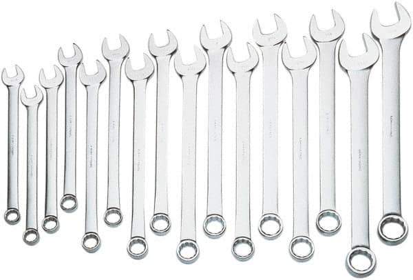 Proto - 16 Piece, 1-5/16" to 2-1/2", 12 Point Combination Wrench Set - Inch Measurement Standard, Satin Finish, Comes in Box - Exact Tool & Supply