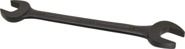 Armstrong - 3/4" x 7/8" Standard Open End Wrench - 9-3/4" OAL, Double End, Black Finish, 15° Head Angle - Exact Tool & Supply
