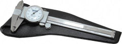 Fowler - 0" to 4" Range, 0.001" Graduation, 0.1" per Revolution, Dial Caliper - White Face, 1-3/16" Jaw Length - Exact Tool & Supply