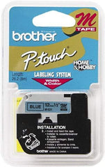 Brother - 1/2" Wide, Blue Tape Cassette - For Label Maker - Exact Tool & Supply