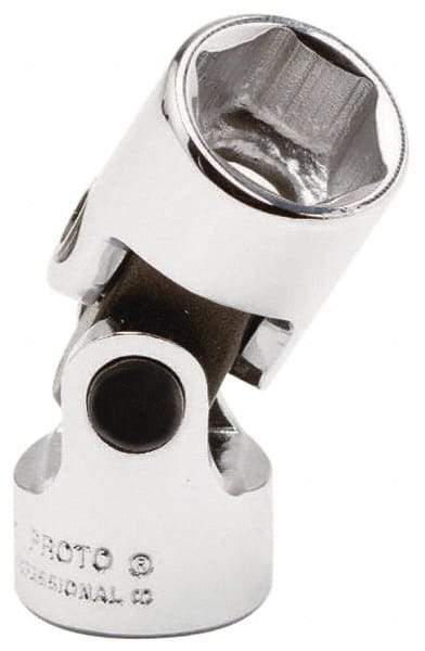 Proto - 1/2" Drive, Standard Hand Socket - 6 Points, 2-9/16" OAL, Chrome Vanadium, Chrome Finish - Exact Tool & Supply