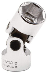 Proto - 1/2" Drive, Standard Hand Socket - 6 Points, 2-9/16" OAL, Chrome Vanadium, Chrome Finish - Exact Tool & Supply