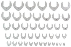 Proto - 43 Piece 3/8" Drive Open End Crowfoot Wrench Set - 3/8 to 3", with Clip Rail - Exact Tool & Supply