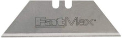 Stanley - 50 Piece Steel Utility Knife Blade - 2-7/16" OAL, 0.024" Blade Thickness - Exact Tool & Supply