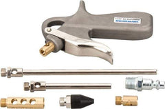 Guardair - 7 Piece Laser Pistol Grip Air Gun Kit - 1/4 Inlet, 120 Max psi, Aluminum Hose - Exact Tool & Supply