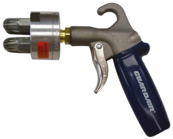 Guardair - 120 Max psi Maximum Air Cluster Safety Air Gun - 1/4 NPT Inlet, Zinc - Exact Tool & Supply