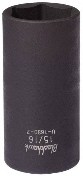 Blackhawk by Proto - 3/8" Drive 7/8" Deep Impact Socket - 6 Points, 2-9/16" OAL - Exact Tool & Supply