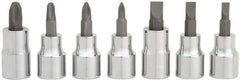 Blackhawk by Proto - 7 Piece, 3/8" Drive Screwdriver Bit Socket Set - #2 to #4 Phillips - Exact Tool & Supply