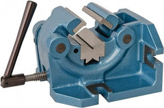 Bison - 4" Jaw Width, 2" Throat Depth, Manual Self Centering Vise - Steel - Exact Tool & Supply
