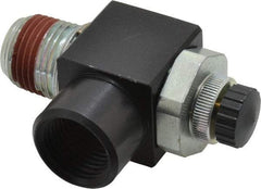 ARO/Ingersoll-Rand - 1/2" Male NPT x 1/2" Female NPT Right Angle Flow Control Valve - 0 to 150 psi & Brass Material - Exact Tool & Supply