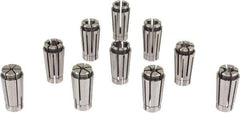 Lyndex - 27 Piece, 2.75mm to 16mm Capacity, Slim Chuck Collet Set - 0.0002" TIR, Increments of 0.5mm, Series SK16 - Exact Tool & Supply