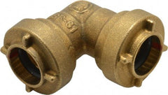 Legend Valve - 1/2" Tube OD, Brass Push-to-Connect Tube Union Elbow - Tube to Tube Connection, EPDM O-Ring - Exact Tool & Supply