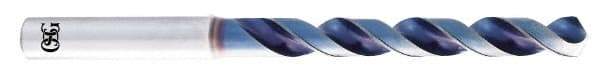 OSG - 8.5mm 120° Vanadium High Speed Steel Jobber Drill - WD1 Finish, Right Hand Cut, Spiral Flute, Straight Shank, 125mm OAL, Faceted Point - Exact Tool & Supply