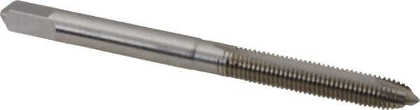 Hertel - M4x0.70 Metric Coarse, D1, 2 Flutes, Plug Chamfer, Bright Finish, High Speed Steel Spiral Point STI Tap - 2-3/8" OAL - Exact Tool & Supply