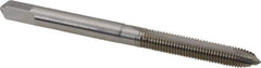 Hertel - M4x0.70 Metric Coarse, D1, 2 Flutes, Plug Chamfer, Bright Finish, High Speed Steel Spiral Point STI Tap - 2-3/8" OAL - Exact Tool & Supply