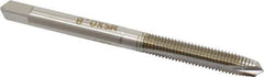 Hertel - M5x0.80 Metric Coarse, 2 Flute, High Speed Steel Spiral Point Tap - Plug Chamfer, Right Hand Thread, 2-3/8" OAL, 6H Class of Fit - Exact Tool & Supply