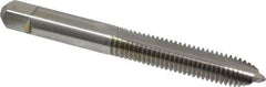 Hertel - M8x1.25 Metric Coarse, 2 Flute, High Speed Steel Spiral Point Tap - Plug Chamfer, Right Hand Thread, 2-23/32" OAL, 6H Class of Fit - Exact Tool & Supply