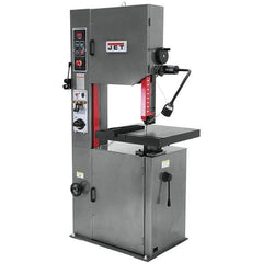 Jet - 14 Inch Throat Capacity, Variable Speed Pulley Vertical Bandsaw - 82 to 330 SFPM, 1 HP, Single Phase - Exact Tool & Supply
