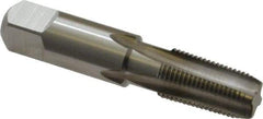 Hertel - 1/16-27 NPTF Thread, 4 Flute Standard Pipe Tap - 2-1/8" OAL, Bright Finish, High Speed Steel - Exact Tool & Supply