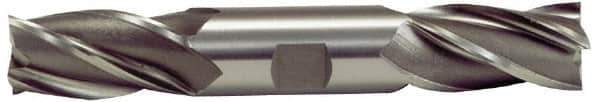 Hertel - 3/8", 3/4" LOC, 3/8" Shank Diam, 3-1/2" OAL, 4 Flute, Cobalt Square End Mill - Double End, Uncoated, Spiral Flute, 30° Helix, Right Hand Cut, Right Hand Flute - Exact Tool & Supply