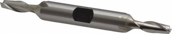 Hertel - 7/32", 1/2" LOC, 3/8" Shank Diam, 3-1/8" OAL, 2 Flute, Cobalt Square End Mill - Double End, Uncoated, Spiral Flute, 30° Helix, Centercutting, Right Hand Cut, Right Hand Flute - Exact Tool & Supply