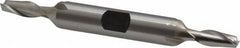 Hertel - 7/32", 1/2" LOC, 3/8" Shank Diam, 3-1/8" OAL, 2 Flute, Cobalt Square End Mill - Double End, Uncoated, Spiral Flute, 30° Helix, Centercutting, Right Hand Cut, Right Hand Flute - Exact Tool & Supply