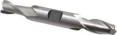 Hertel - 7/16", 13/16" LOC, 1/2" Shank Diam, 3-3/4" OAL, 2 Flute, Cobalt Square End Mill - Double End, Uncoated, Spiral Flute, 30° Helix, Centercutting, Right Hand Cut, Right Hand Flute - Exact Tool & Supply